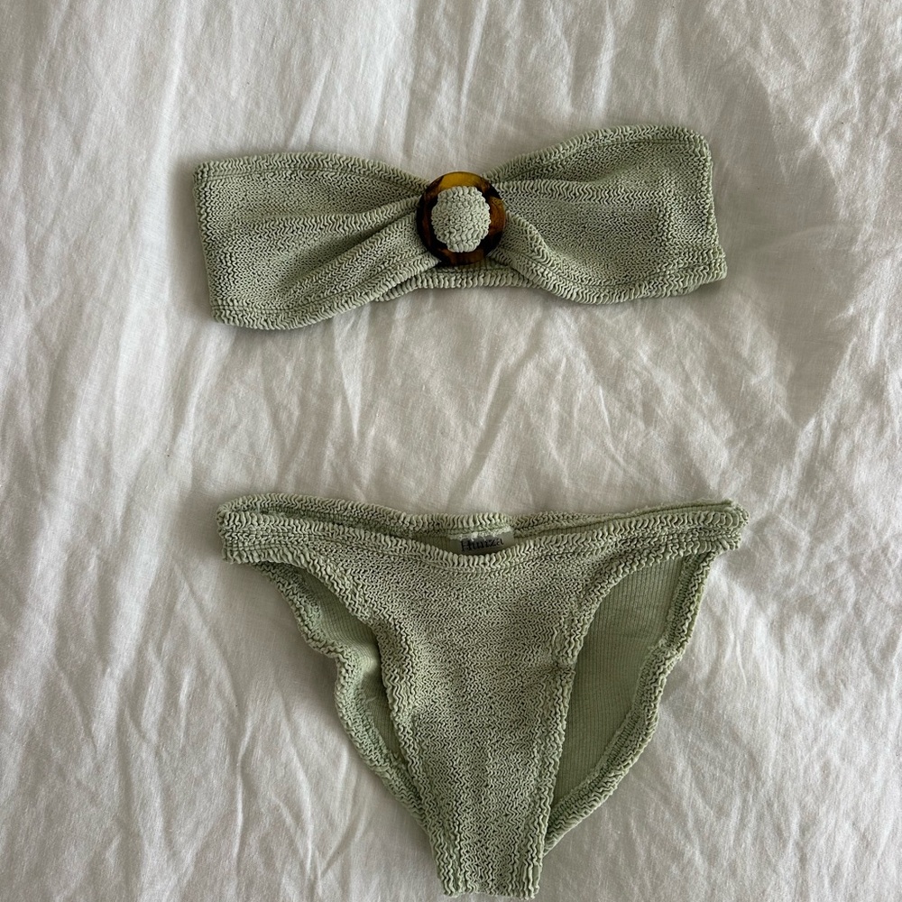 Hunza G Light Green Strapless Set